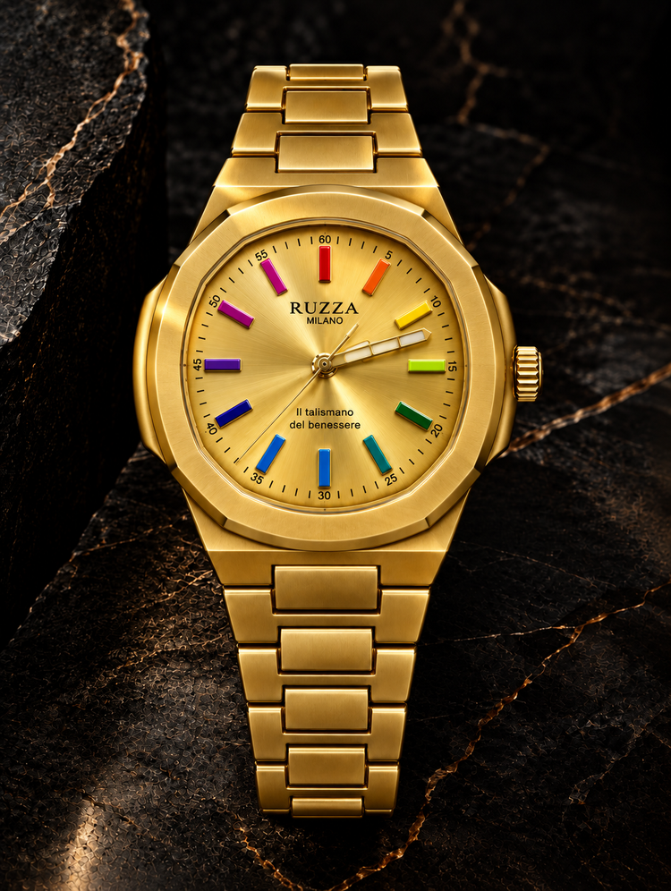 RUZZA WATCH RAINBOW GOLD
