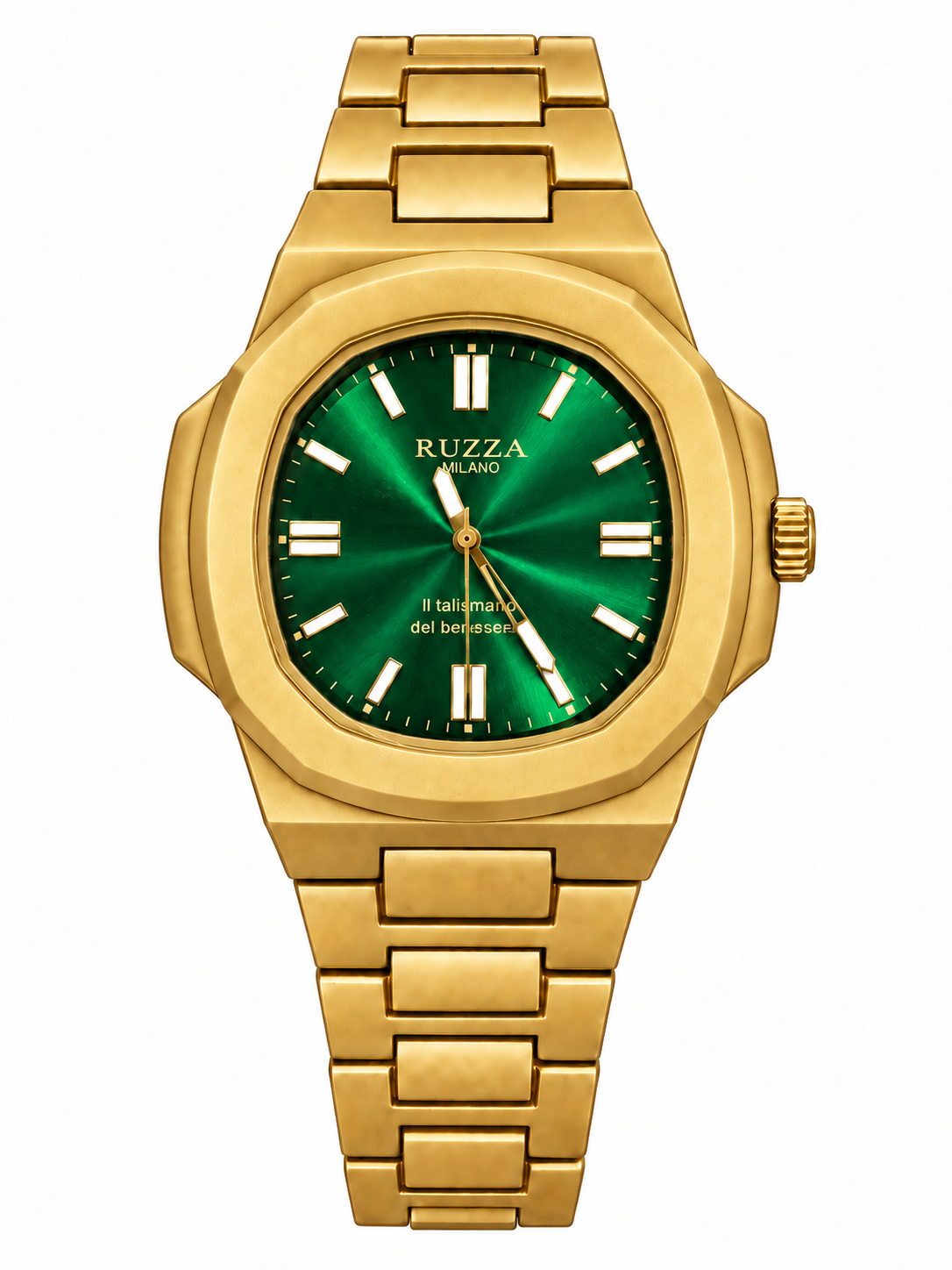 RUZZA WATCH GOLD GREEN SOLEIL