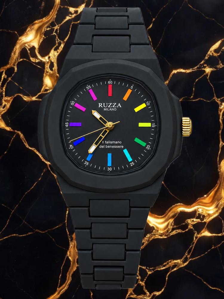 RUZZA WATCH RAINBOW BLACK