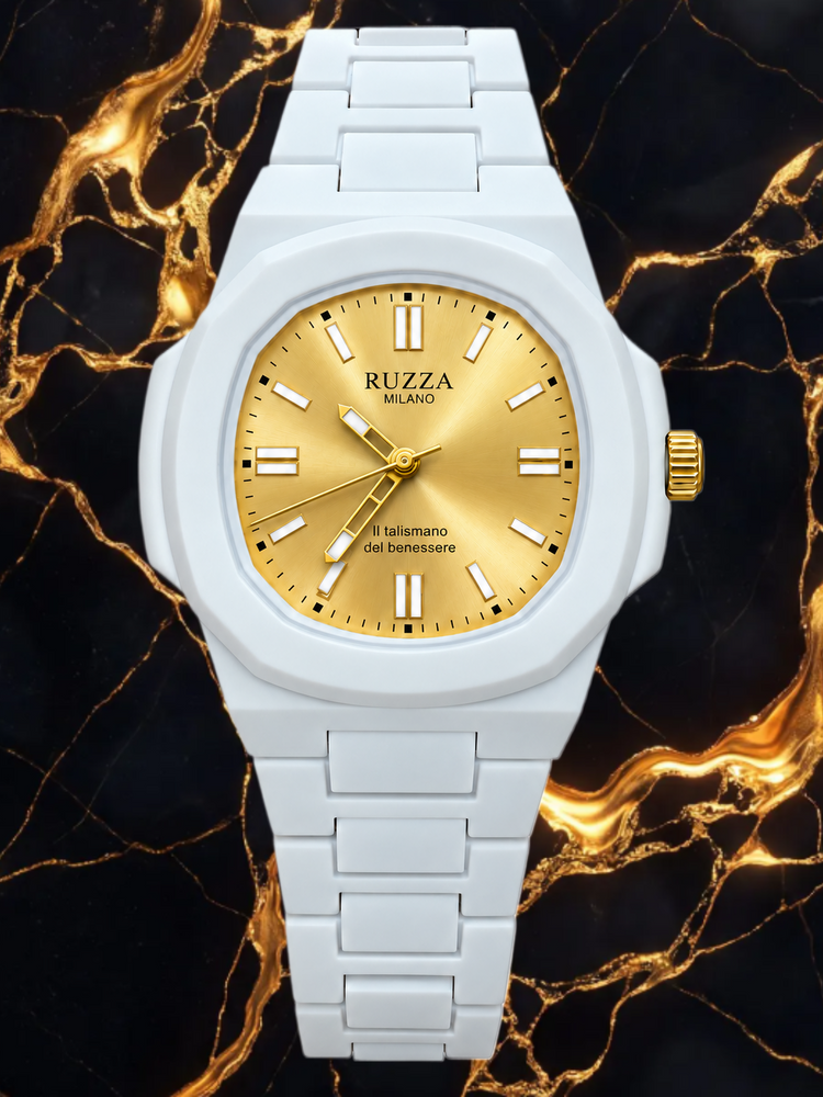 RUZZA WATCH WHITE GOLD SOLEIL