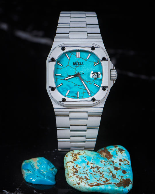 Ruzza Watch Luxury Bianco Turchese