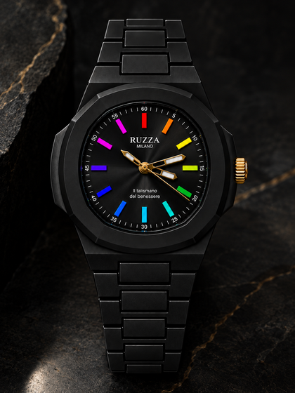 RUZZA WATCH RAINBOW BLACK