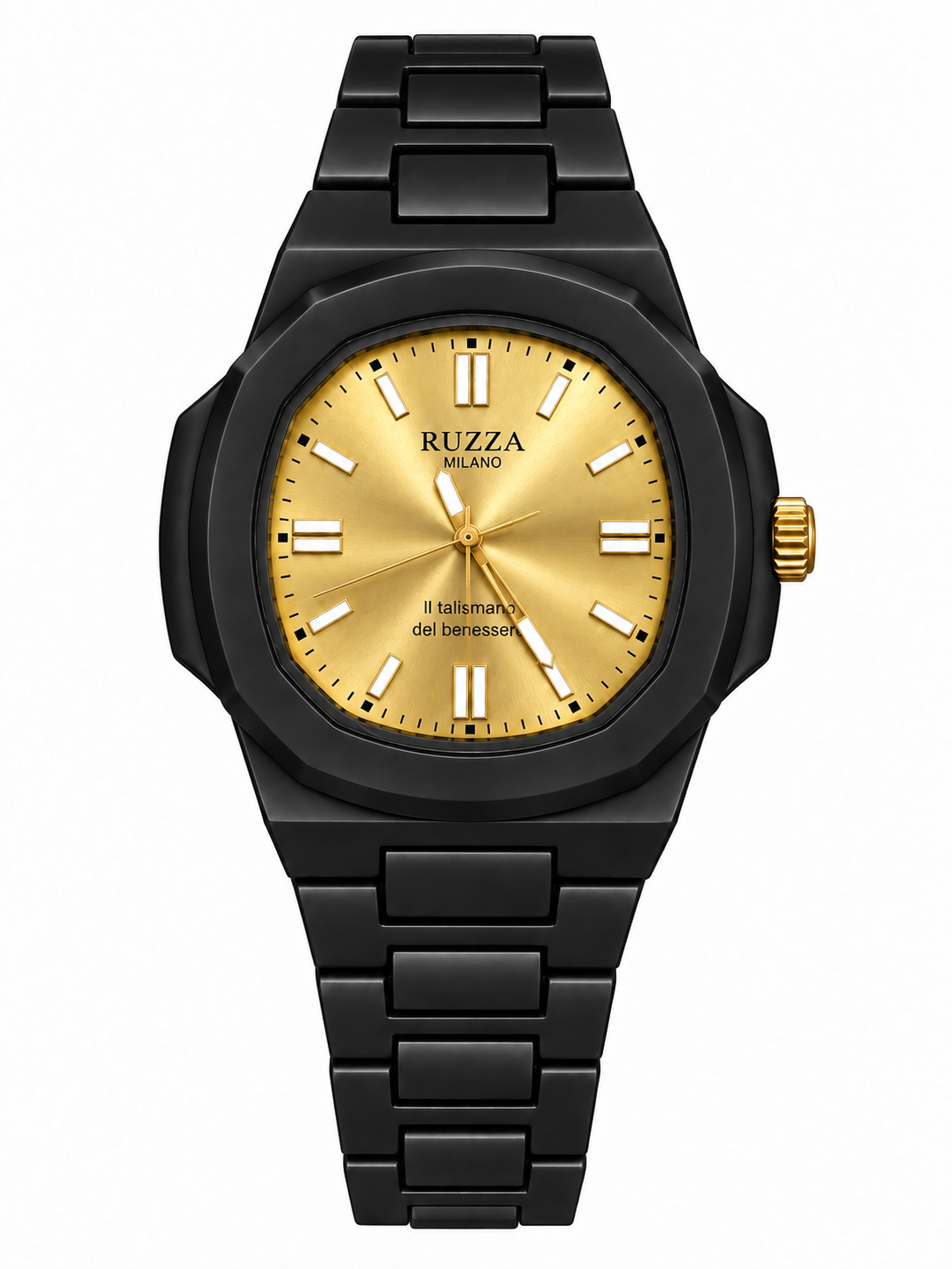 RUZZA WATCH GOLD BLACK SOLEIL