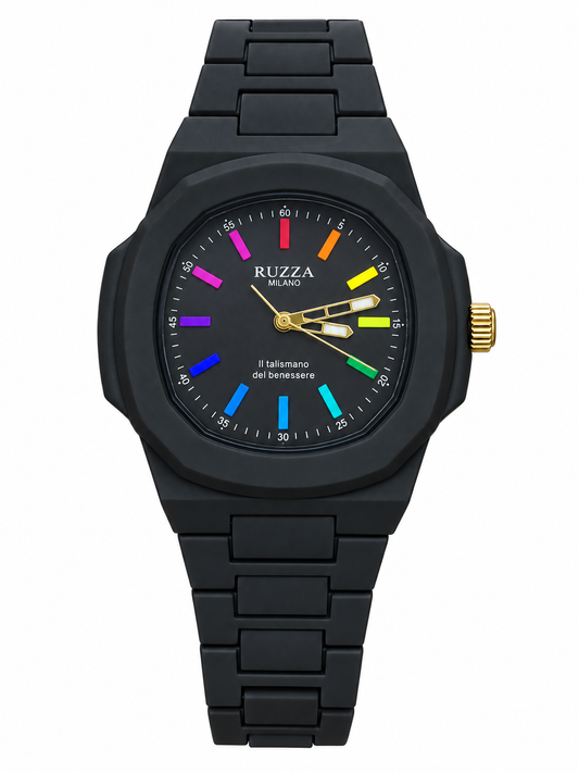 RUZZA WATCH RAINBOW BLACK