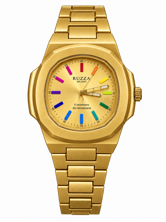 RUZZA WATCH RAINBOW GOLD