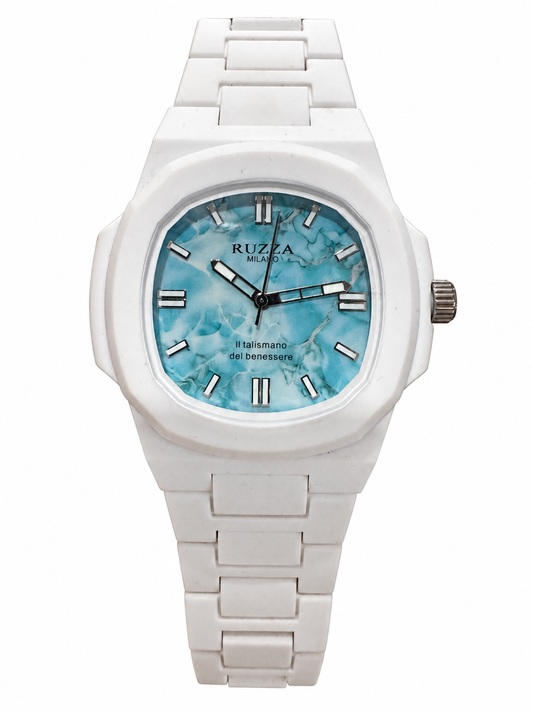 RUZZA WATCH WHITE BLUE