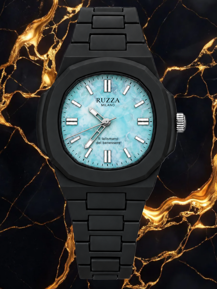 RUZZA WATCH BLACK TURQUOISE
