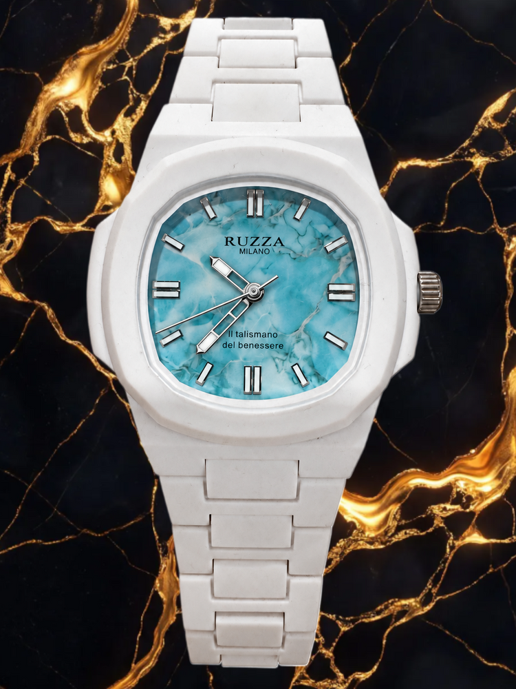 RUZZA WATCH WHITE TURQUISE